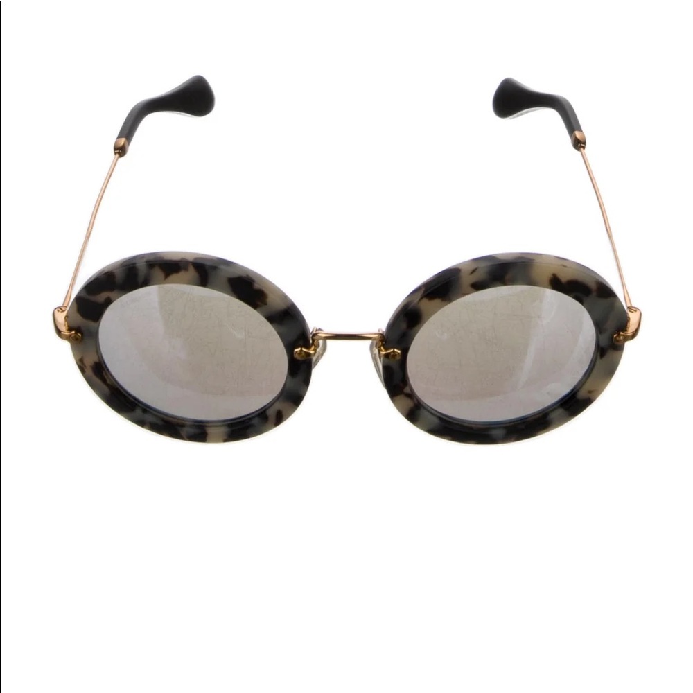 Miu Miu round tortoise shell sunglasses